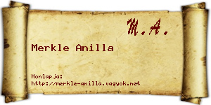 Merkle Anilla névjegykártya